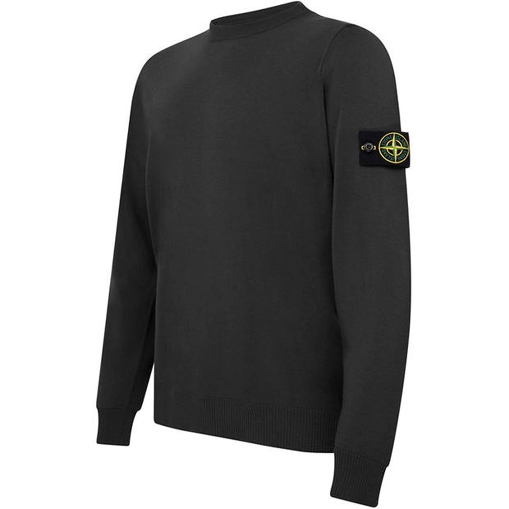 Stone Island Stone Wool Crew Neck Sn44 - Black